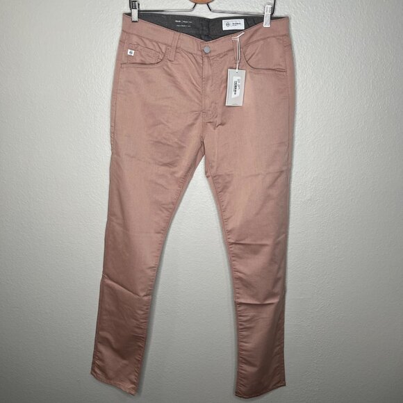 AG Adriano Goldschmied Tellis Modern Slim Airluxe Pink Twill Pants 32x34 - Picture 5 of 8